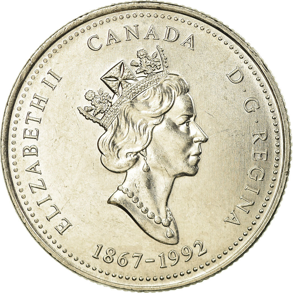 Coin, Canada, Elizabeth II, Northwest Territories, 25 Cents, 1992, Royal