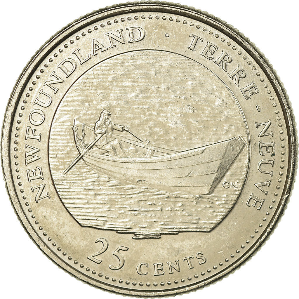 Monnaie, Canada, Elizabeth II, Newfounland, 25 Cents, 1992, Royal Canadian Mint