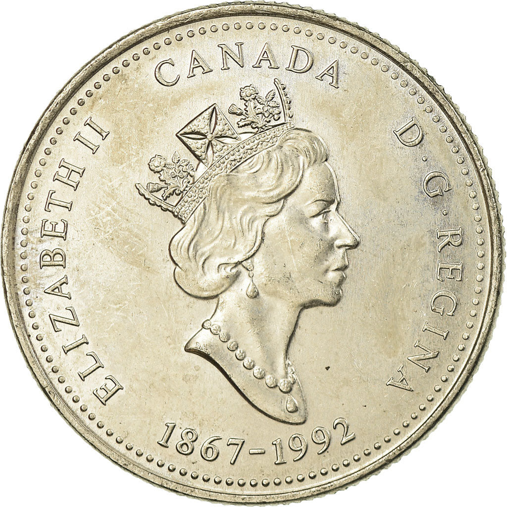 Coin, Canada, Elizabeth II, Manitoba, 25 Cents, 1992, Royal Canadian Mint