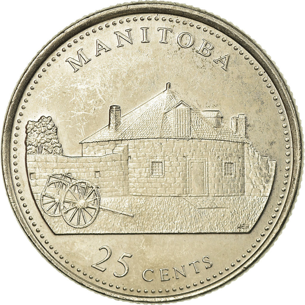 Coin, Canada, Elizabeth II, Manitoba, 25 Cents, 1992, Royal Canadian Mint