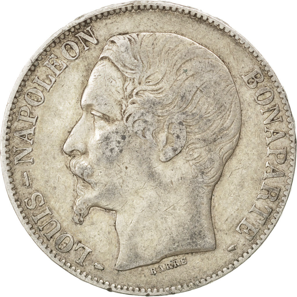 FRANCE, Napoléon III, 5 Francs, 1852, Paris, KM #773.1, VF(20-25), Silver, G...