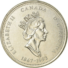 Coin, Canada, Elizabeth II, 25 Cents, 1992, Royal Canadian Mint, Ottawa