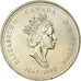 Coin, Canada, Elizabeth II, 25 Cents, 1992, Royal Canadian Mint, Ottawa