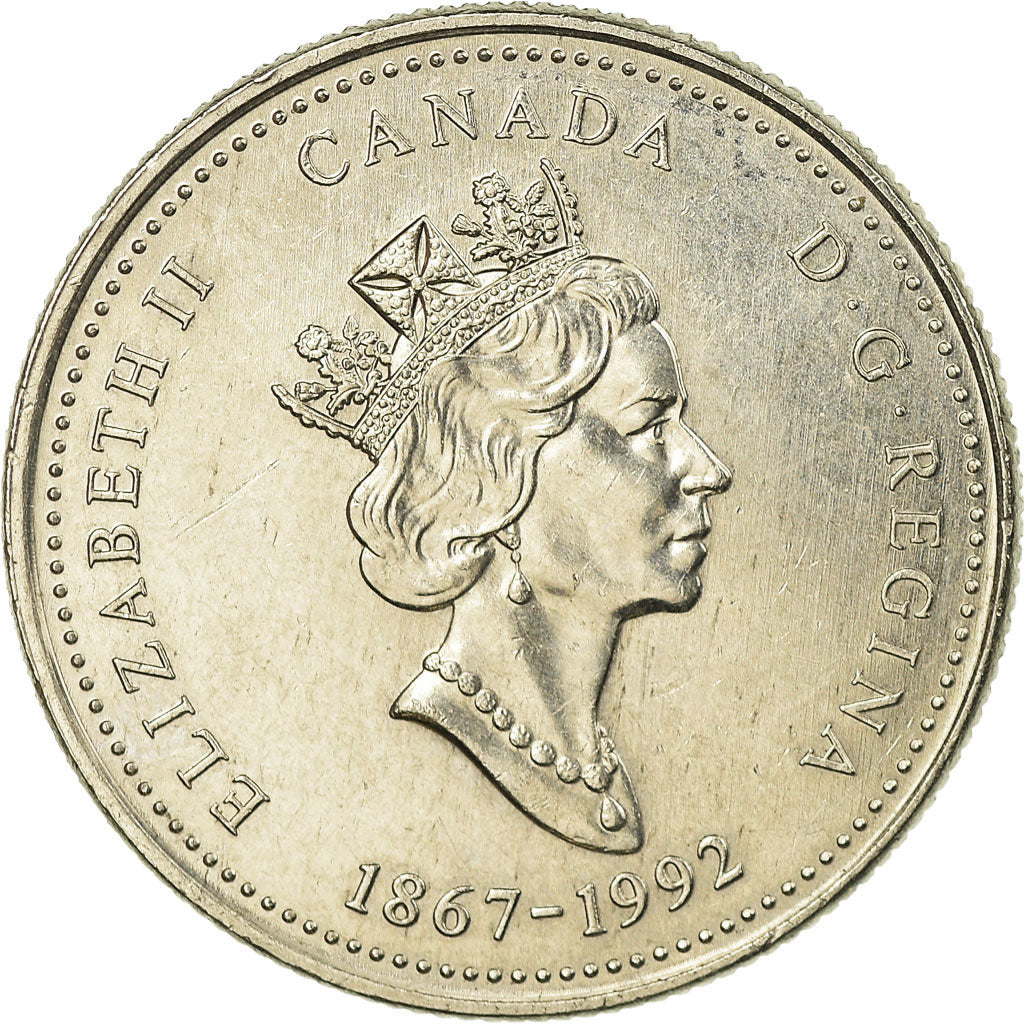 Münze, Kanada, Elizabeth II, 25 Cents, 1992, Royal Canadian Mint, Ottawa, SS