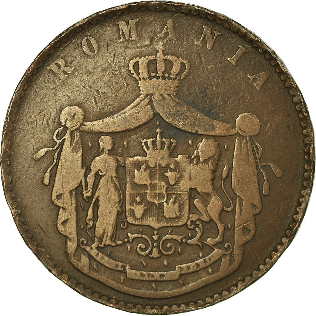 Coin, Romania, Carol I, 10 Bani, 1867, VF(20-25), Copper, KM:4.2
