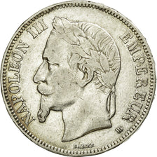 Moneta, Francia, Napoléon III, 5 Francs, 1869, Strasbourg, MB+, Argento