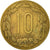 Moneda, Estados del África central, 10 Francs, 1975, Paris, MBC, Aluminio -