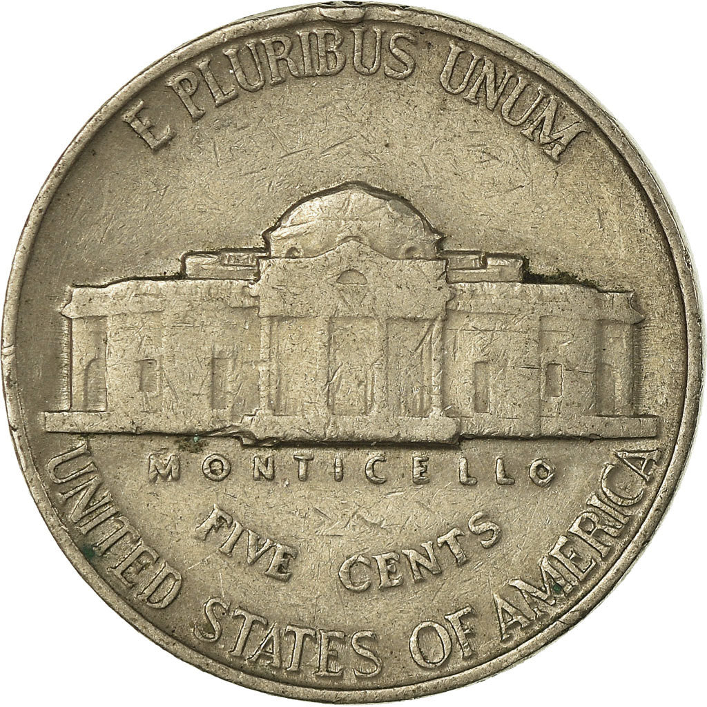 Münze, Vereinigte Staaten, Jefferson Nickel, 5 Cents, 1938, U.S. Mint