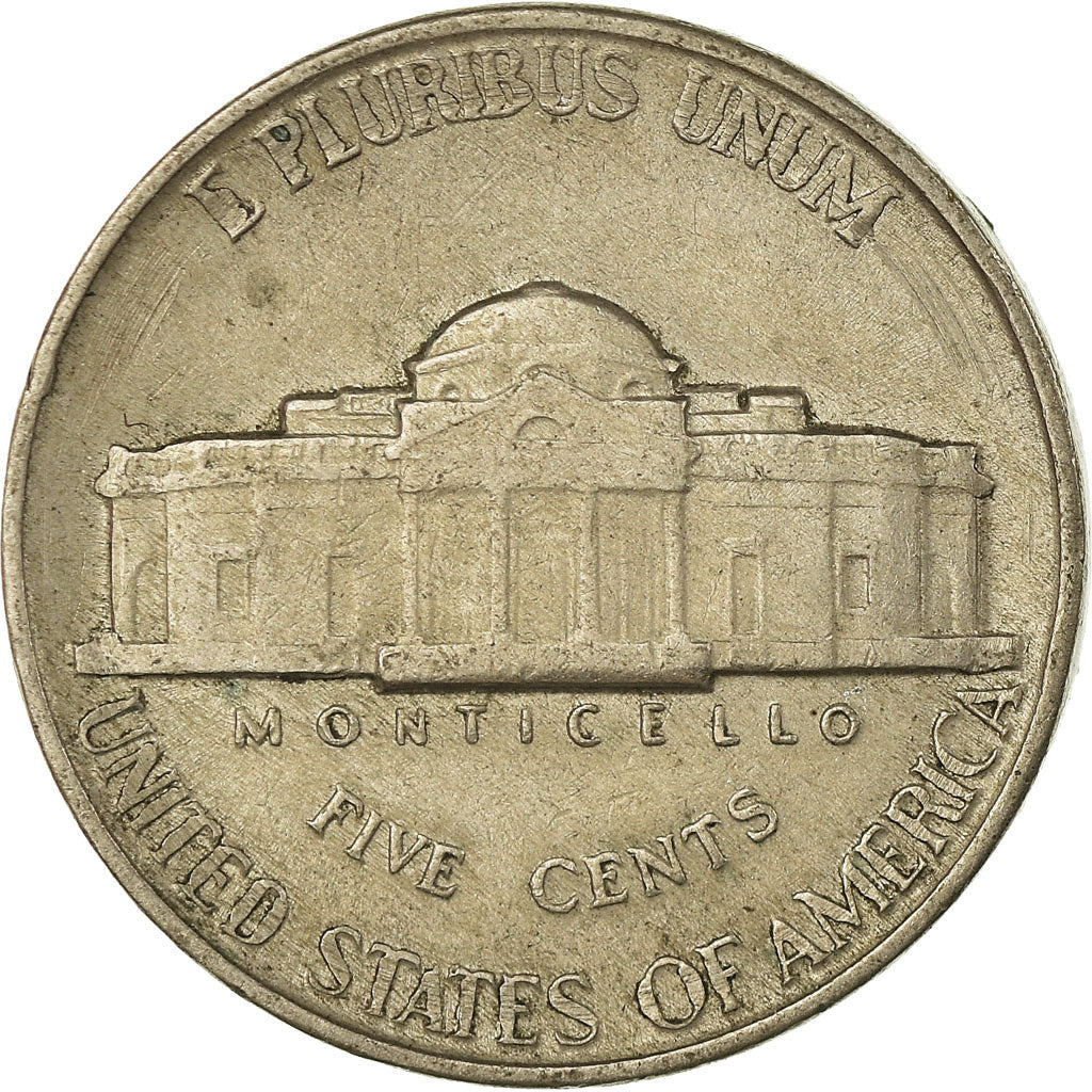 Moneta, Stati Uniti, Jefferson Nickel, 5 Cents, 1938, U.S. Mint, Philadelphia