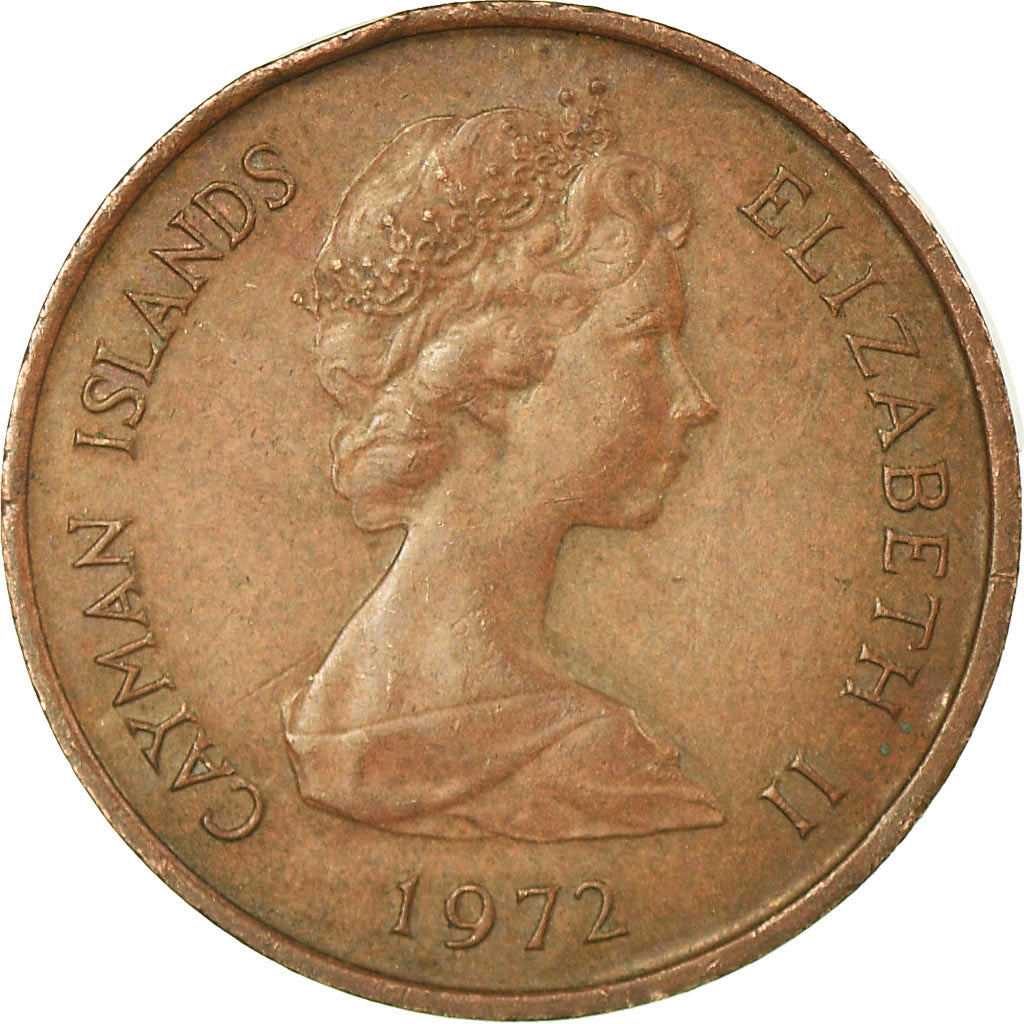 Moneta, Isole Cayman, Elizabeth II, Cent, 1972, BB, Bronzo, KM:1