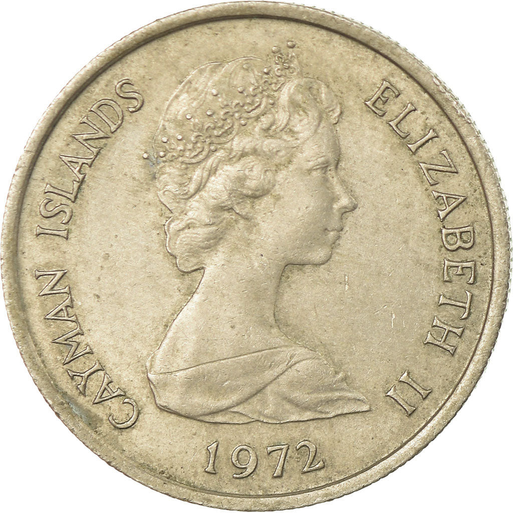 Coin, Cayman Islands, Elizabeth II, 10 Cents, 1972, EF(40-45), Copper-nickel