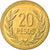 Moneta, Colombia, 20 Pesos, 1990, AU(55-58), Aluminium-Brąz, KM:282.1