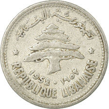 Coin, Lebanon, 10 Piastres, 1952, Paris, VF(20-25), Aluminum, KM:15
