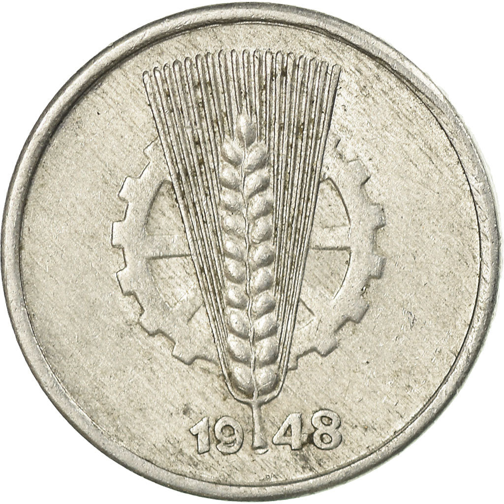 Coin, GERMAN-DEMOCRATIC REPUBLIC, 5 Pfennig, 1948, Berlin, EF(40-45), Aluminum