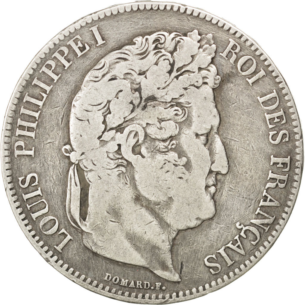Coin, France, Louis-Philippe, 5 Francs, 1834, Lille, VF(30-35), Silver