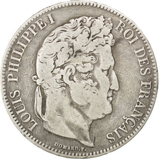 Coin, France, Louis-Philippe, 5 Francs, 1834, Lille, VF(30-35), Silver
