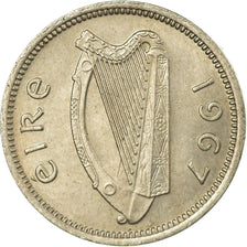 Münze, IRELAND REPUBLIC, 3 Pence, 1967, SS, Copper-nickel, KM:12a