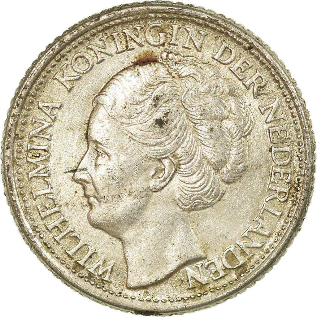Coin, Netherlands, Wilhelmina I, 25 Cents, 1944, EF(40-45), Silver, KM:164