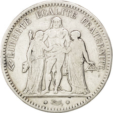 FRANCE, Hercule, 5 Francs, 1849, Paris, KM #756.1, VF(20-25), Silver, Gadoury...