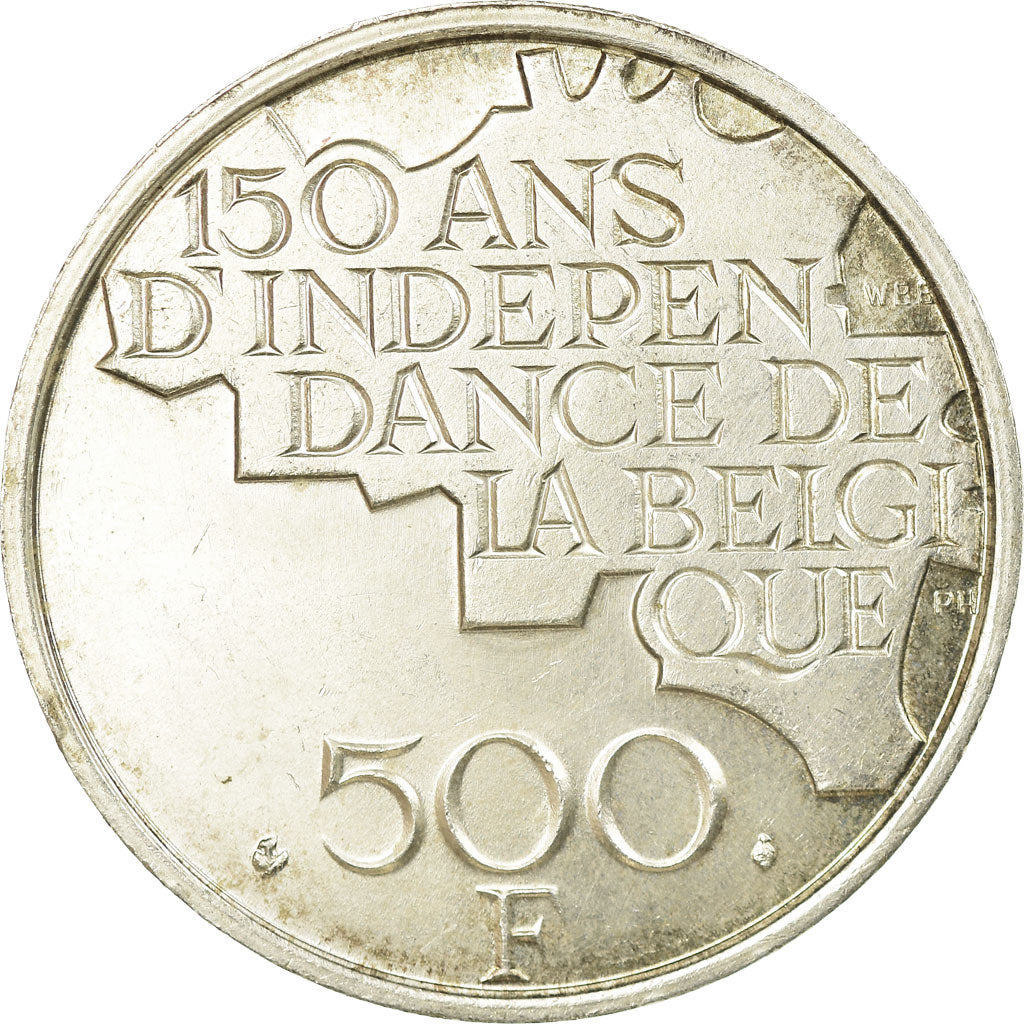 Coin, Belgium, 500 Francs, 500 Frank, 1980, Brussels, EF(40-45), Silver Clad