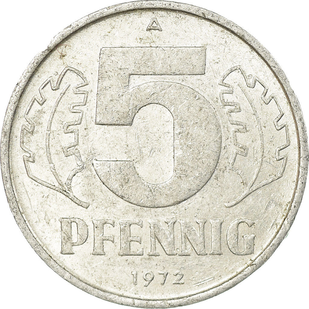 Coin, GERMAN-DEMOCRATIC REPUBLIC, 5 Pfennig, 1972, Berlin, EF(40-45), Aluminum