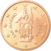 San Marino, 2 Euro Cent, 2006, SPL, Acciaio placcato rame, KM:441