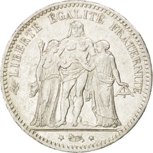 FRANCE, Hercule, 5 Francs, 1876, Paris, KM #820.1, EF(40-45), Silver, Gadoury...