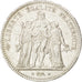 FRANCE, Hercule, 5 Francs, 1876, Paris, KM #820.1, EF(40-45), Silver, Gadoury...