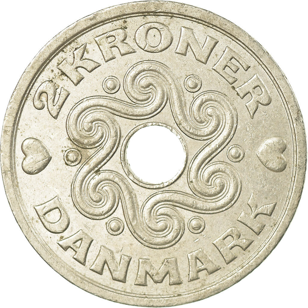 Coin, Denmark, Margrethe II, 2 Kroner, 1995, Copenhagen, EF(40-45)