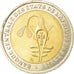 Coin, West African States, 200 Francs, 2004, EF(40-45), Bi-Metallic, KM:14