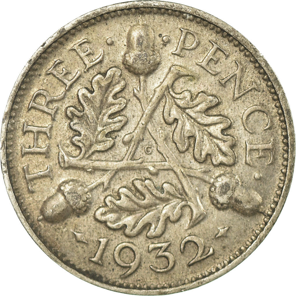 Coin, Great Britain, George V, 3 Pence, 1932, EF(40-45), Silver, KM:831