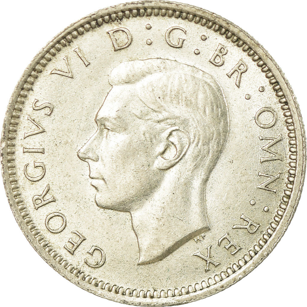 Coin, Great Britain, George VI, 6 Pence, 1942, AU(55-58), Silver, KM:852