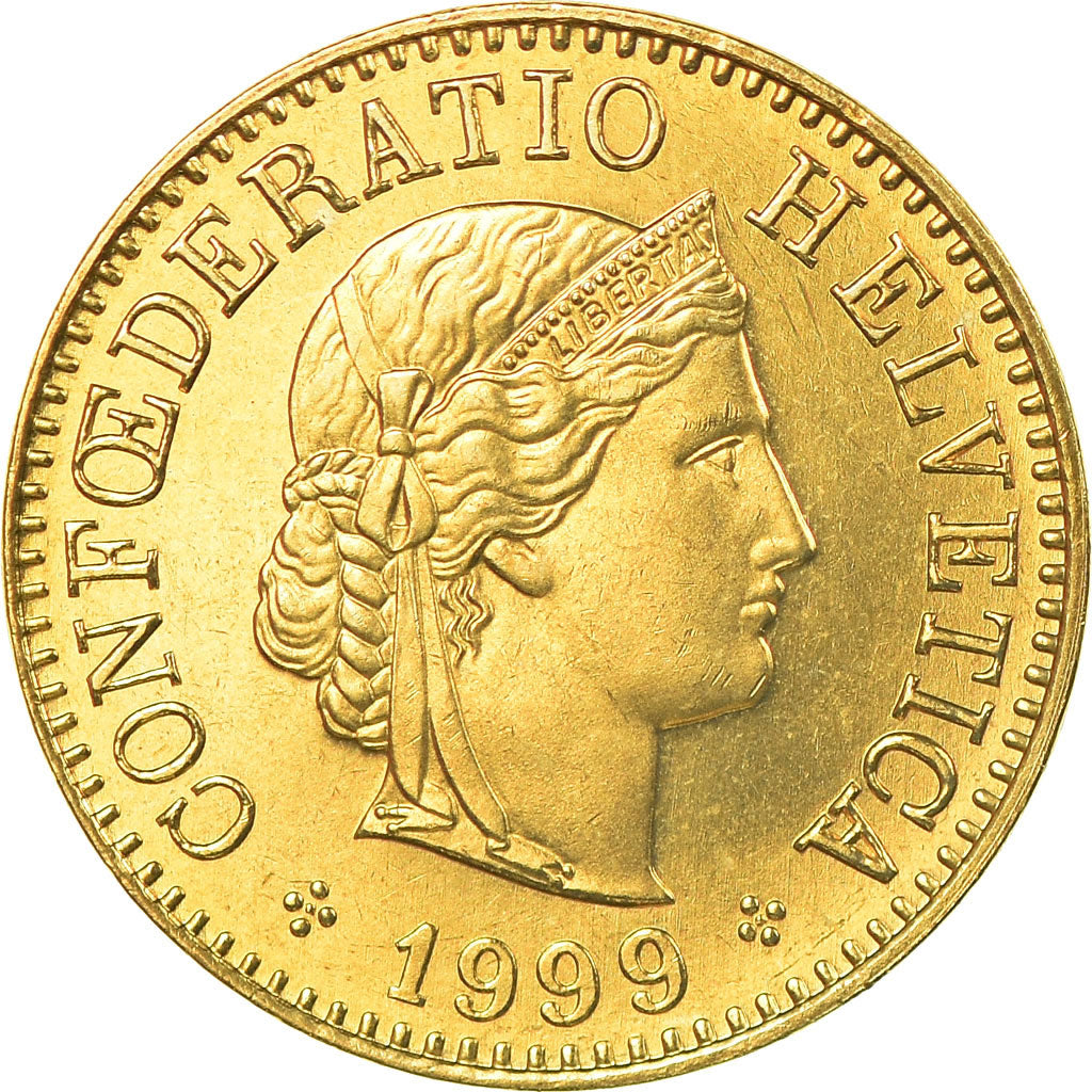 Coin, Switzerland, 5 Rappen, 1999, Bern, MS(63), Aluminum-Bronze, KM:26c