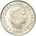 Coin, Switzerland, 10 Rappen, 2002, Bern, Proof, MS(63), Copper-nickel, KM:27