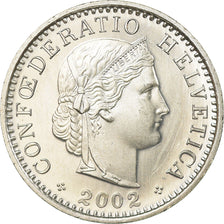 Coin, Switzerland, 20 Rappen, 2002, Bern, Proof, MS(63), Copper-nickel, KM:29a