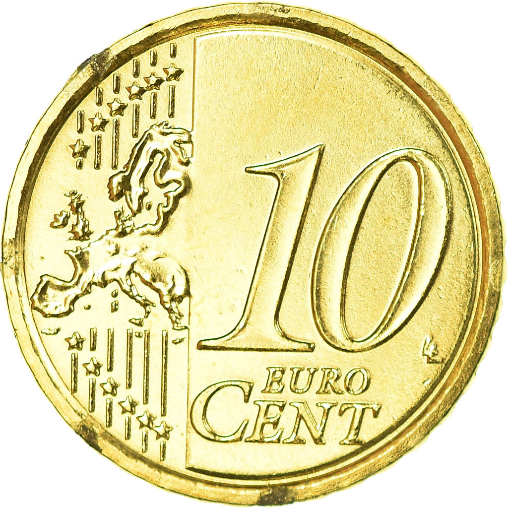 San Marino, 10 Euro Cent, 2009, MS(63), Brass, KM:482