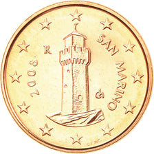 San Marino, Euro Cent, 2008, MS(63), Copper Plated Steel, KM:440