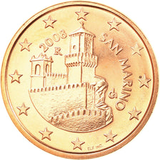 San Marino, 5 Euro Cent, 2008, MS(63), Copper Plated Steel, KM:442
