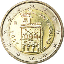 San Marino, 2 Euro, 2008, MS(63), Bi-Metallic, KM:486