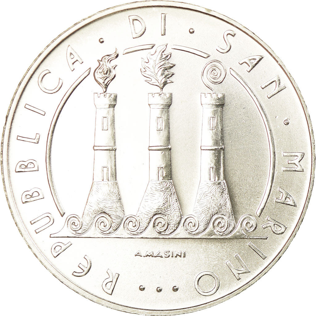 San Marino, 5 Euro, 2008, UNC-, Zilver, KM:512