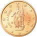 San Marino, 2 Euro Cent, 2012, MS(63), Copper Plated Steel, KM:441