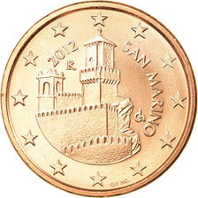 San Marino, 5 Euro Cent, 2012, SPL, Acciaio placcato rame, KM:442