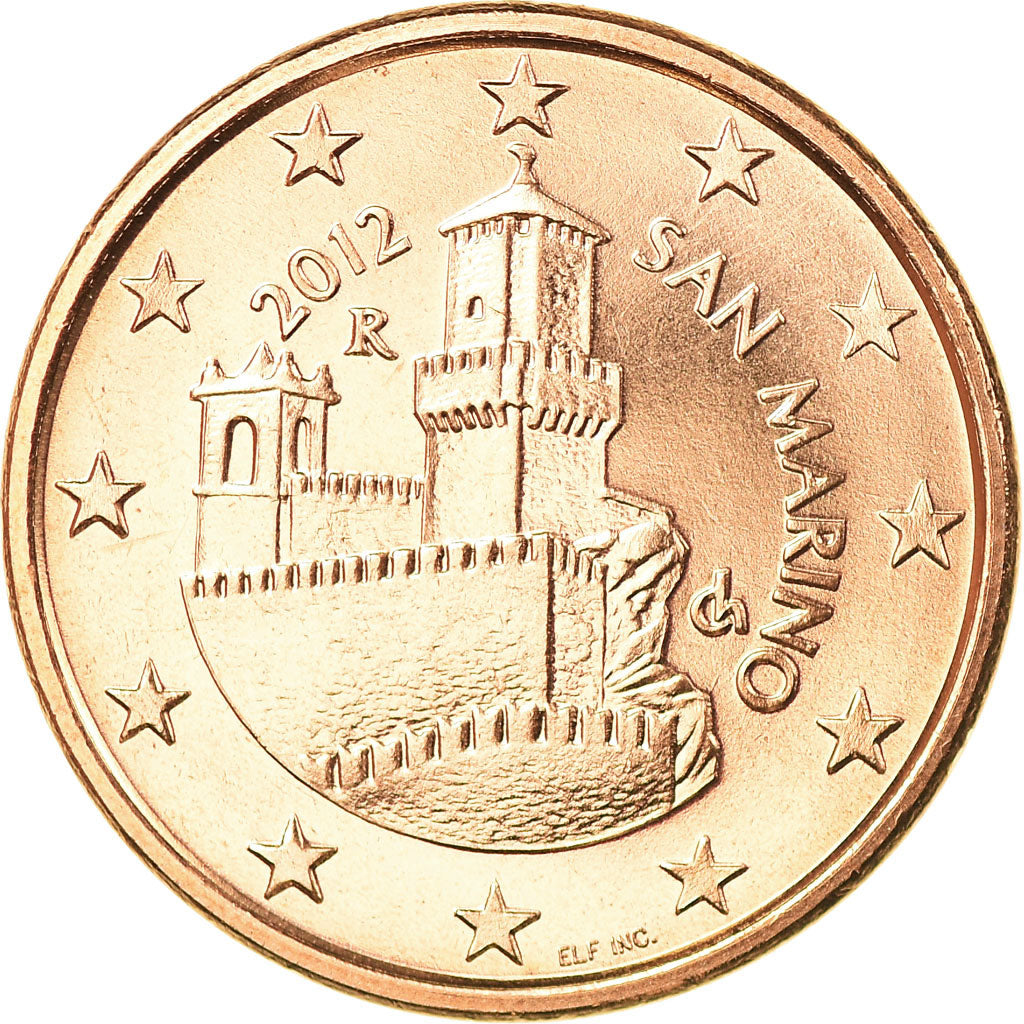 San Marino, 5 Euro Cent, 2012, MS(63), Copper Plated Steel, KM:442