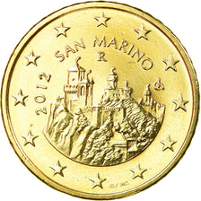San Marino, 50 Euro Cent, 2012, MS(63), Brass, KM:484
