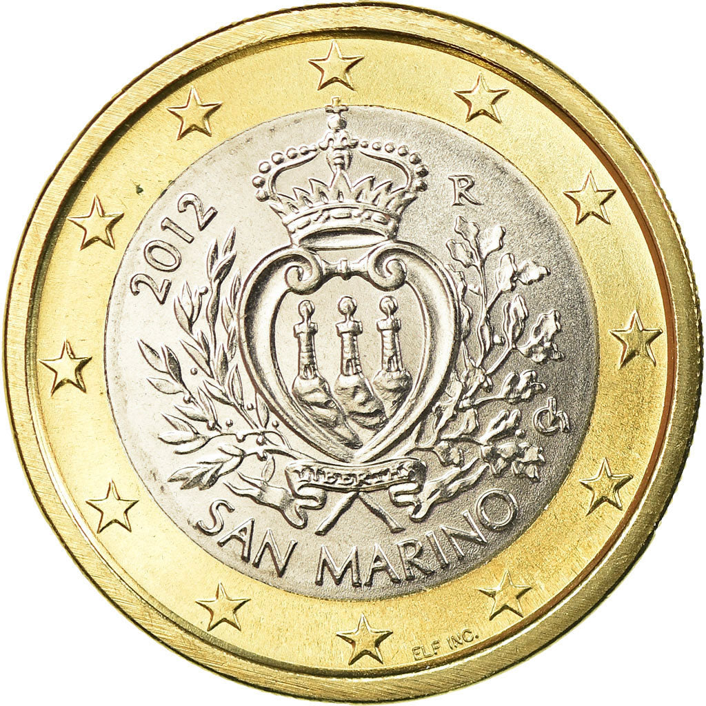 San Marino, Euro, 2012, MS(63), Bi-Metallic, KM:485