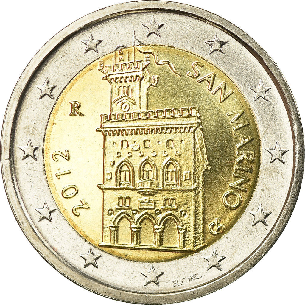 San Marino, 2 Euro, 2012, MS(63), Bi-Metallic, KM:486