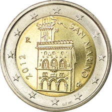 San Marino, 2 Euro, 2012, MS(63), Bimetálico, KM:486