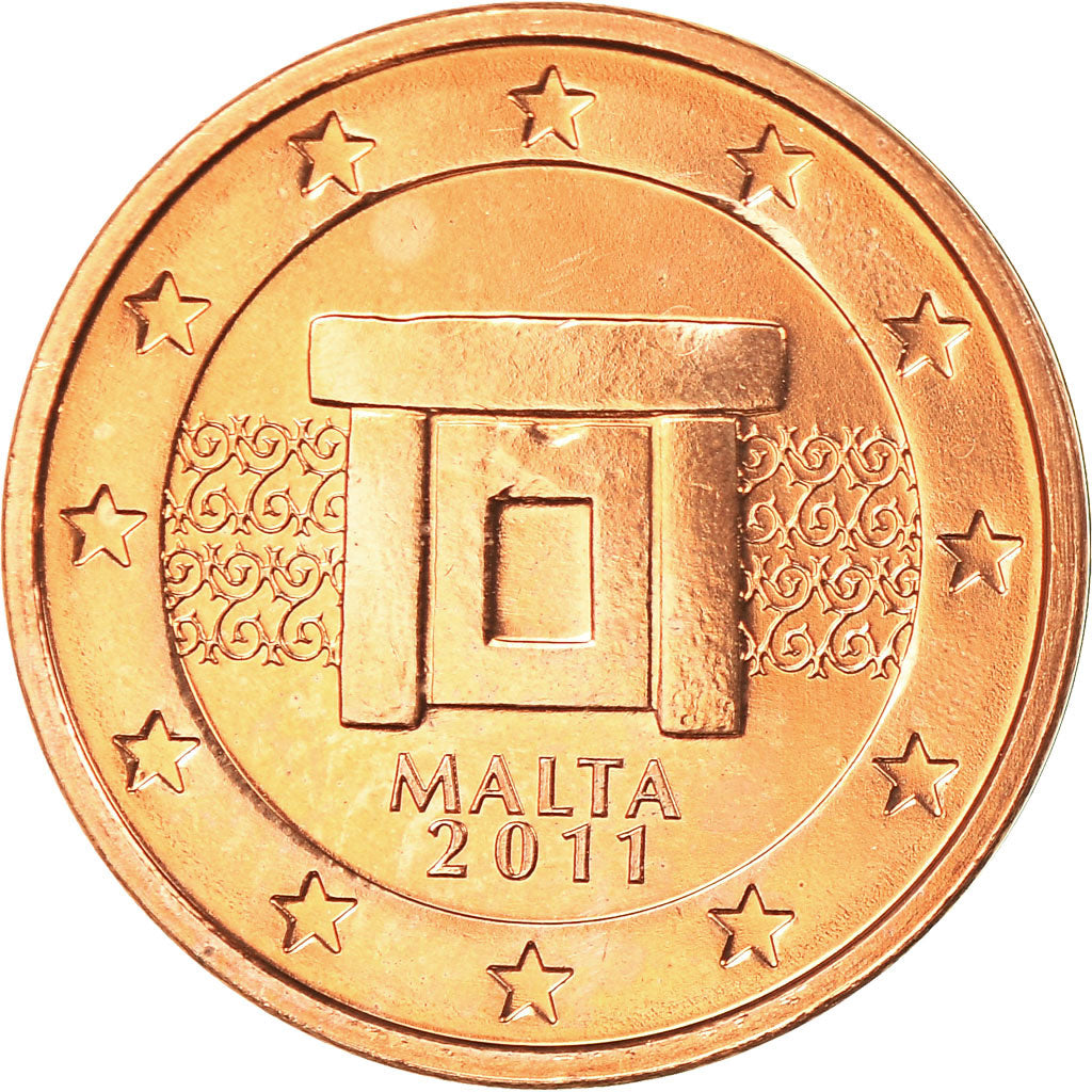 Malta, 2 Euro Cent, 2011, SPL, Acciaio placcato rame, KM:126