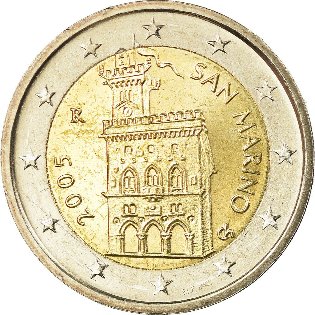 San Marino, 2 Euro, 2005, MS(63), Bi-Metallic, KM:447