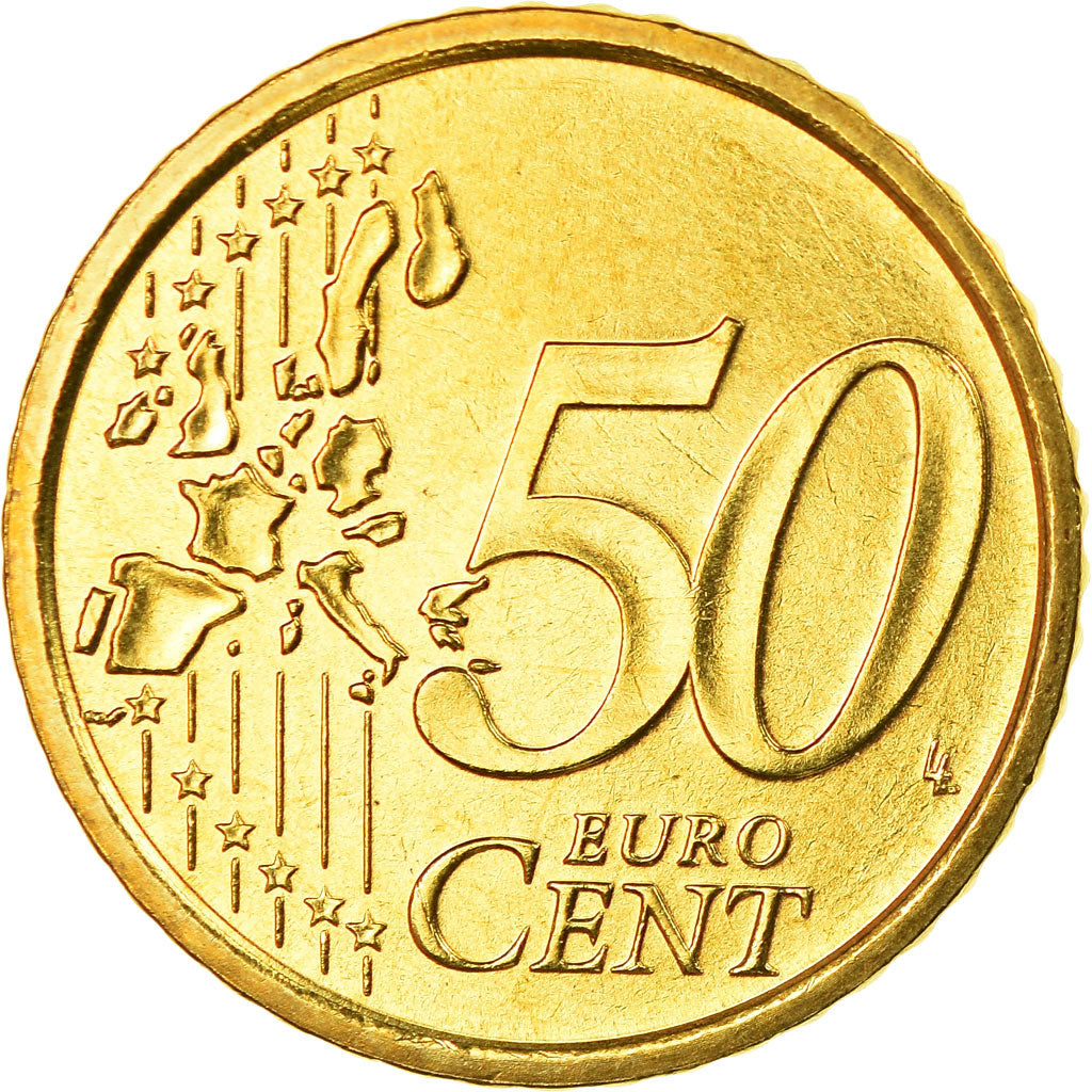 San Marino, 50 Euro Cent, 2003, MS(63), Latão, KM:445